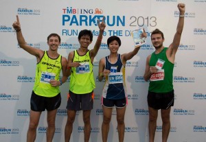 Happy top runners of TMB-ING ParkRun