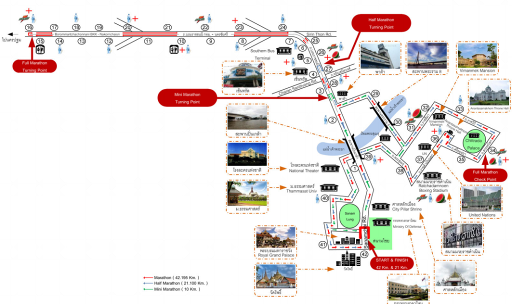 Bangkok Marathon 2014 - Map